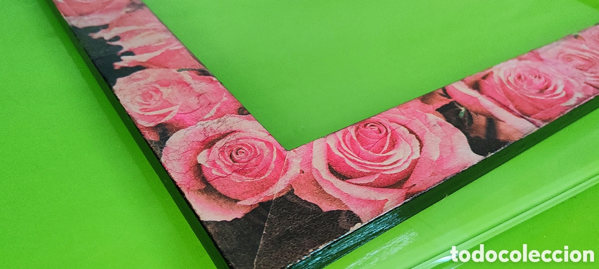 Artesan&iacute;a: Marco estampado rosas rosadas - Foto 5