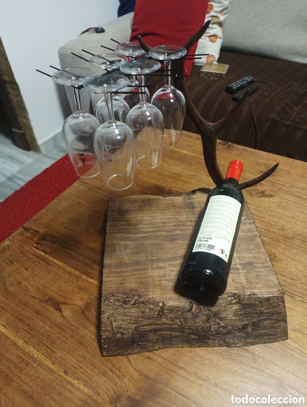 Artesan&iacute;a: Soporte catavinos y botella - Foto 2