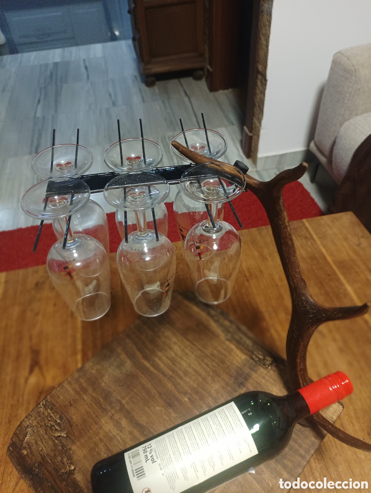 Artesan&iacute;a: Soporte catavinos y botella - Foto 3