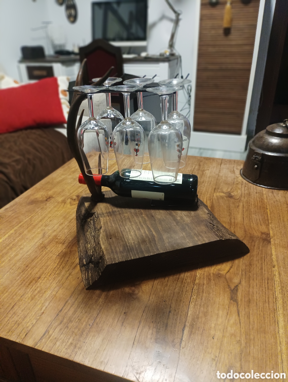Artesan&iacute;a: Soporte catavinos y botella - Foto 4