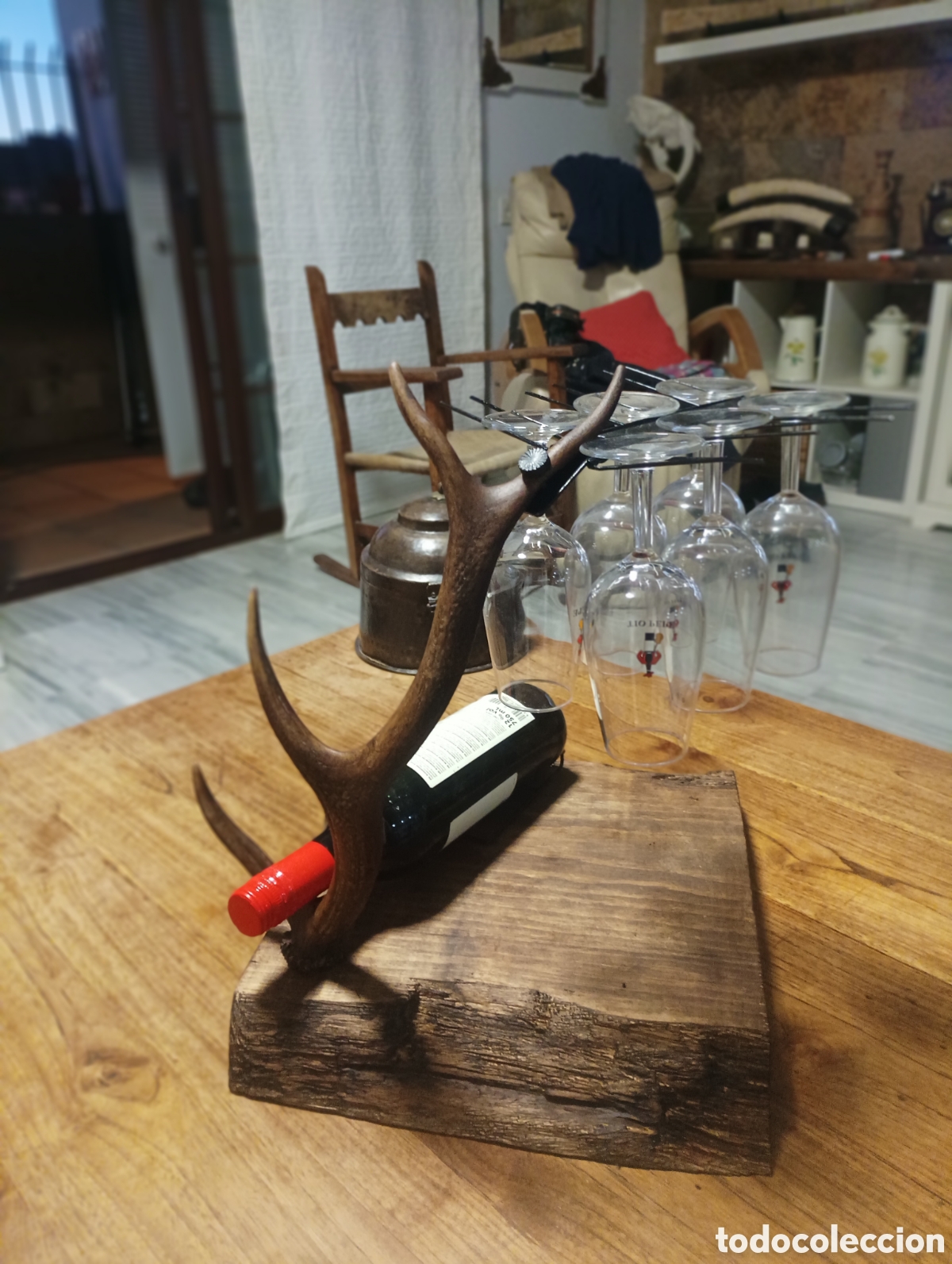 Artesan&iacute;a: Soporte catavinos y botella - Foto 5