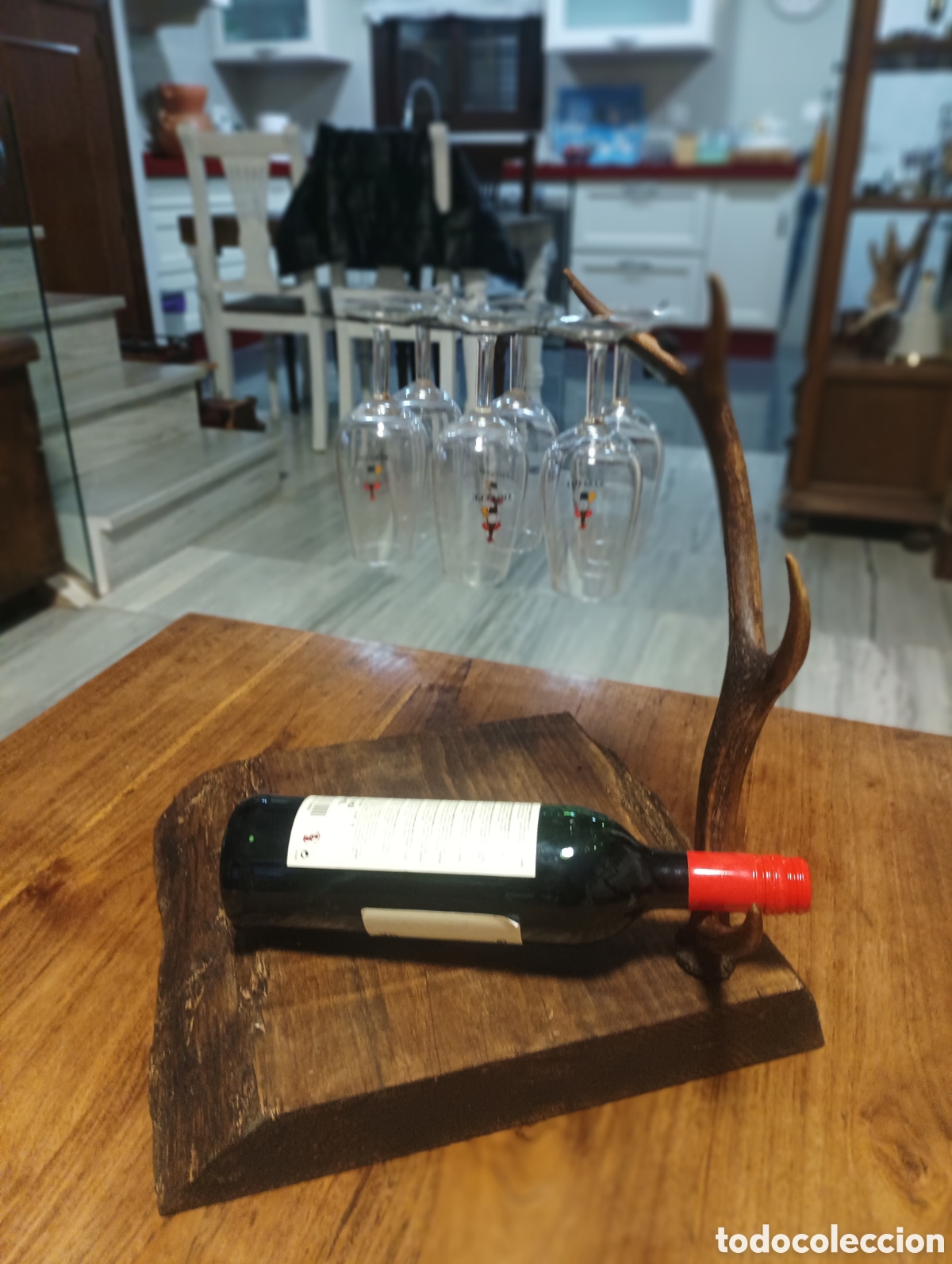 Artesan&iacute;a: Soporte catavinos y botella - Foto 1