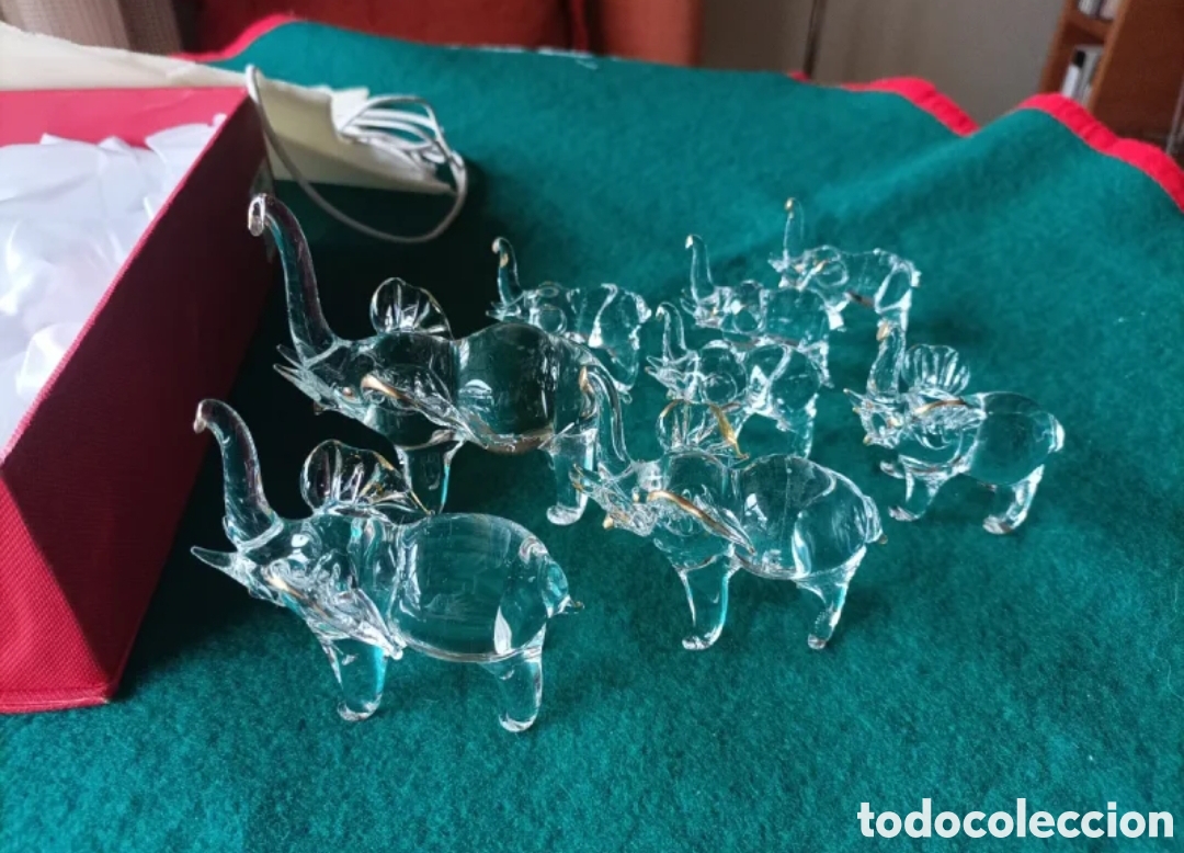 Artesan&iacute;a: 8 Elefantes de cristal - Foto 2