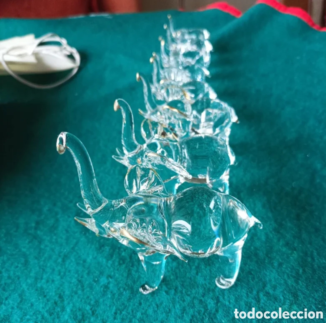 Artesan&iacute;a: 8 Elefantes de cristal - Foto 3