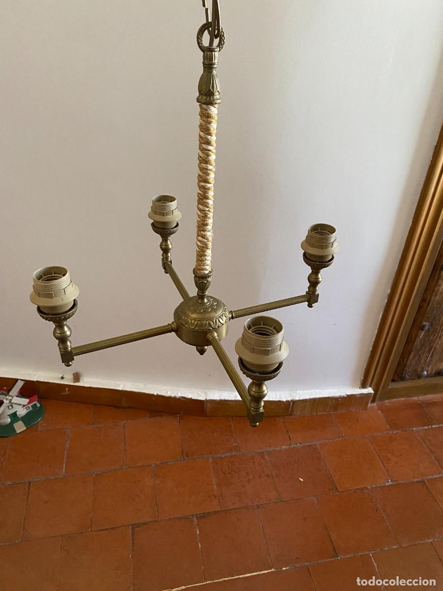Artesan&iacute;a: L&aacute;mpara de techo de bronce - Foto 1