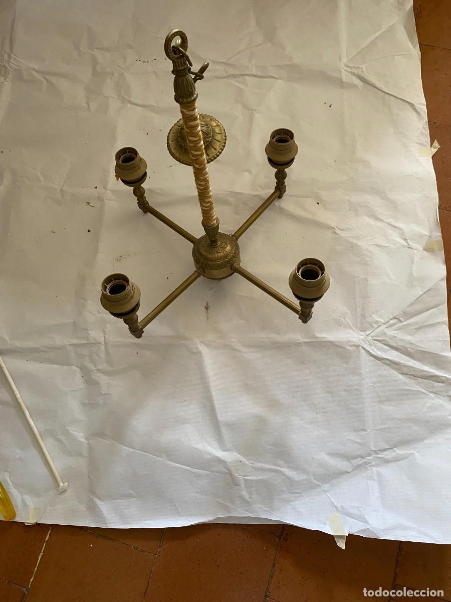 Artesan&iacute;a: L&aacute;mpara de techo de bronce - Foto 2