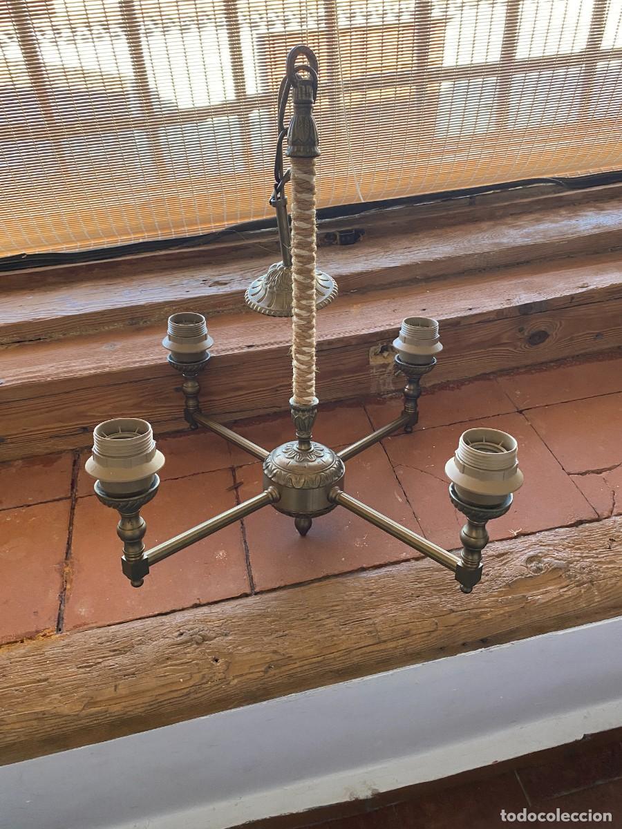 Artesan&iacute;a: L&aacute;mpara de techo de bronce - Foto 3