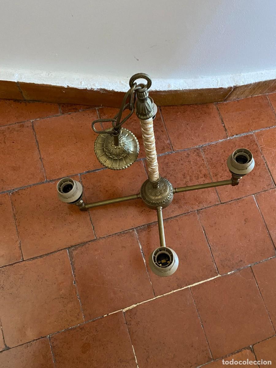 Artesan&iacute;a: L&aacute;mpara de techo de bronce - Foto 4