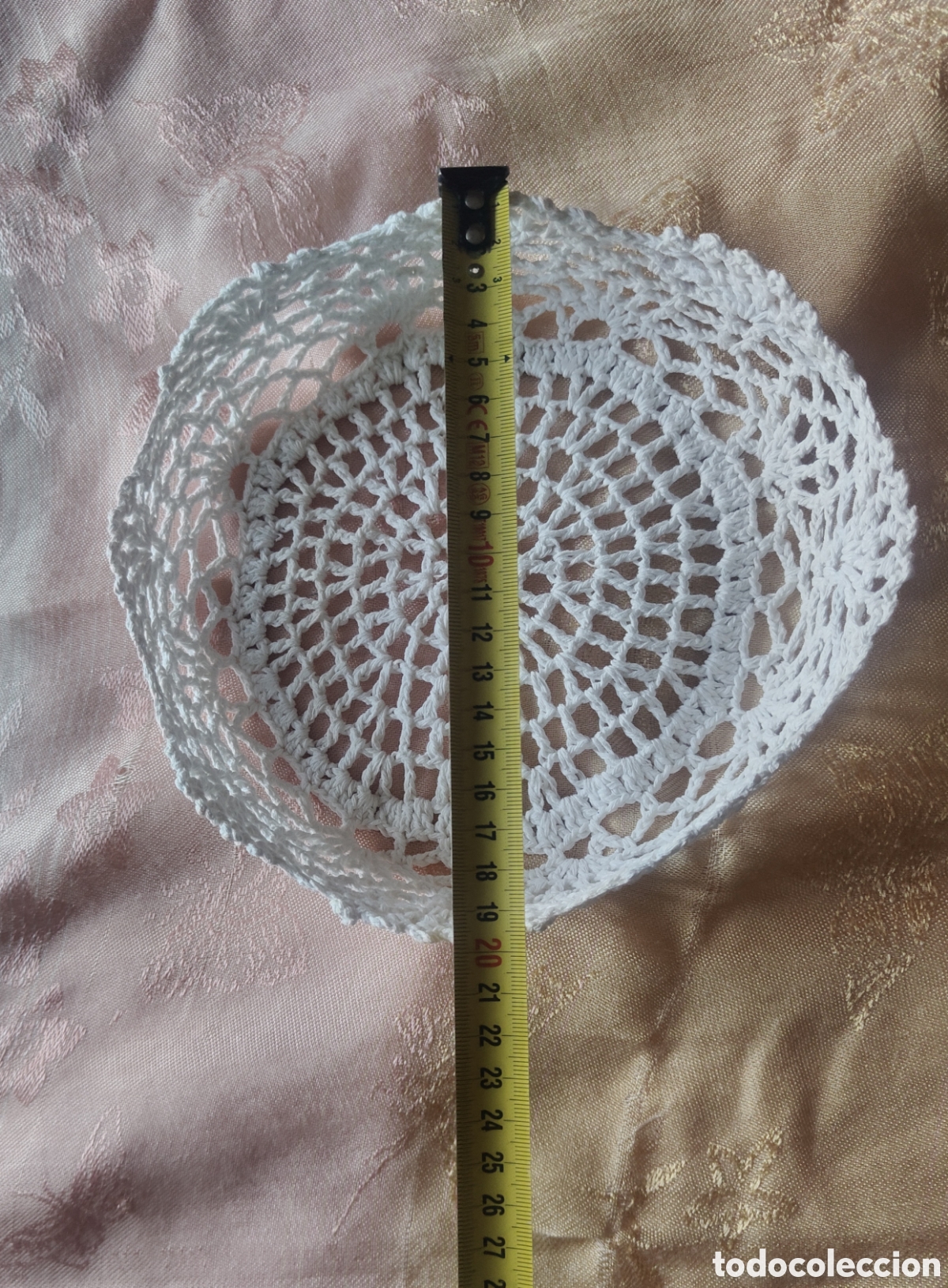 Artesan&iacute;a: Cestito de ganchillo blanco hecho a mano - Foto 8
