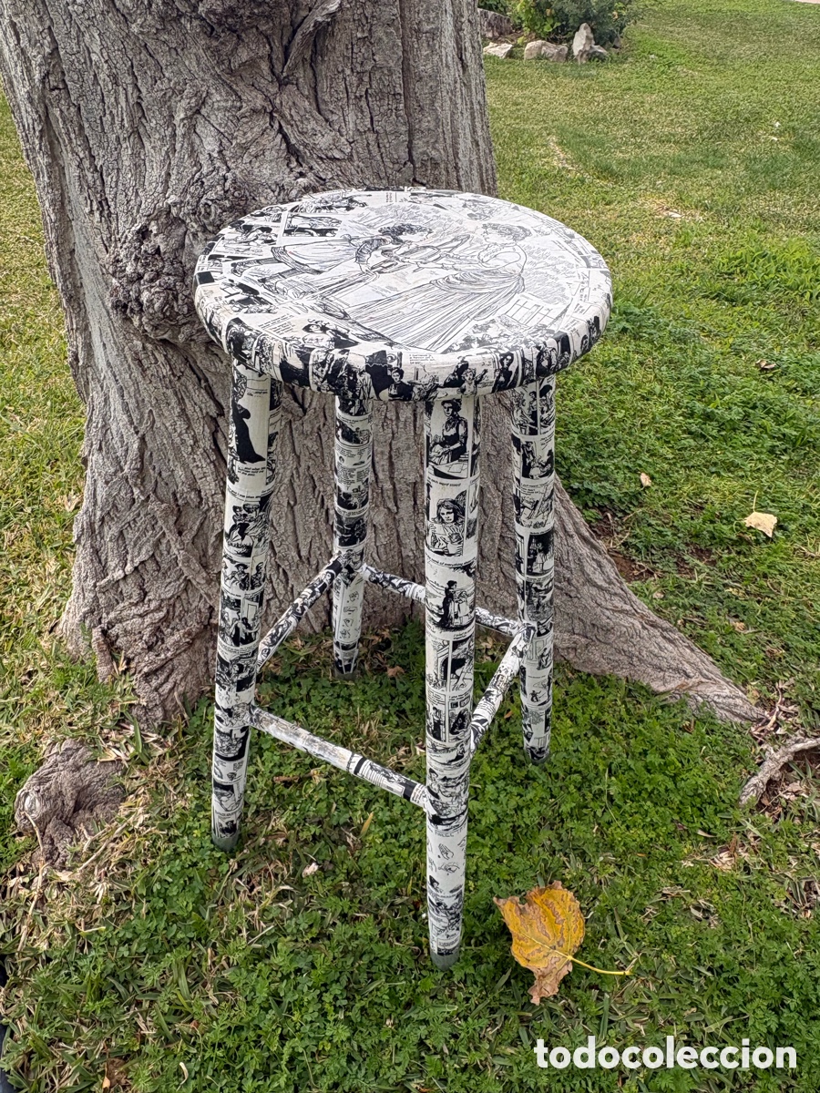 Artesan&iacute;a: TABURETE POP DECOUPAGE - Foto 2