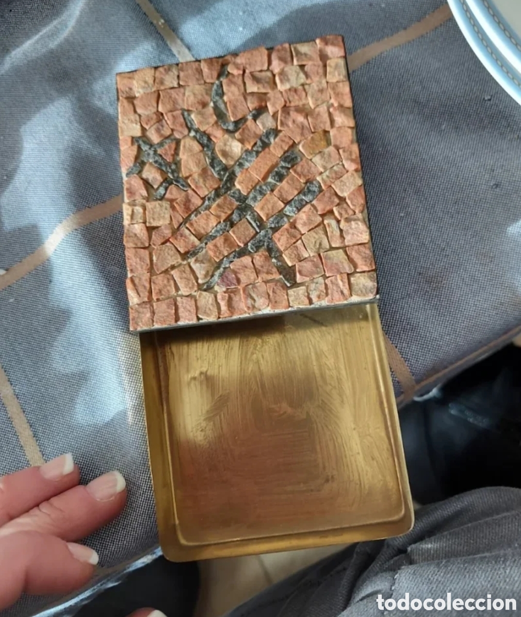 Artesan&iacute;a: Micromosaico Oriental &rdquo;Amistad&rdquo;-A&ntilde;os 50-Impecable