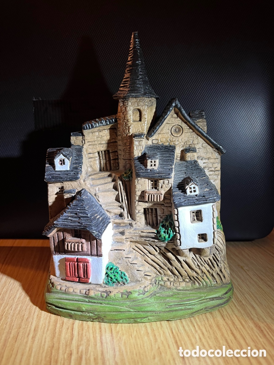 Artesan&iacute;a: Figura decorativa pueblo Medieval Centroeuropeo. Castillo.Alemania, Austria, Suiza, Alsacia, Baviera