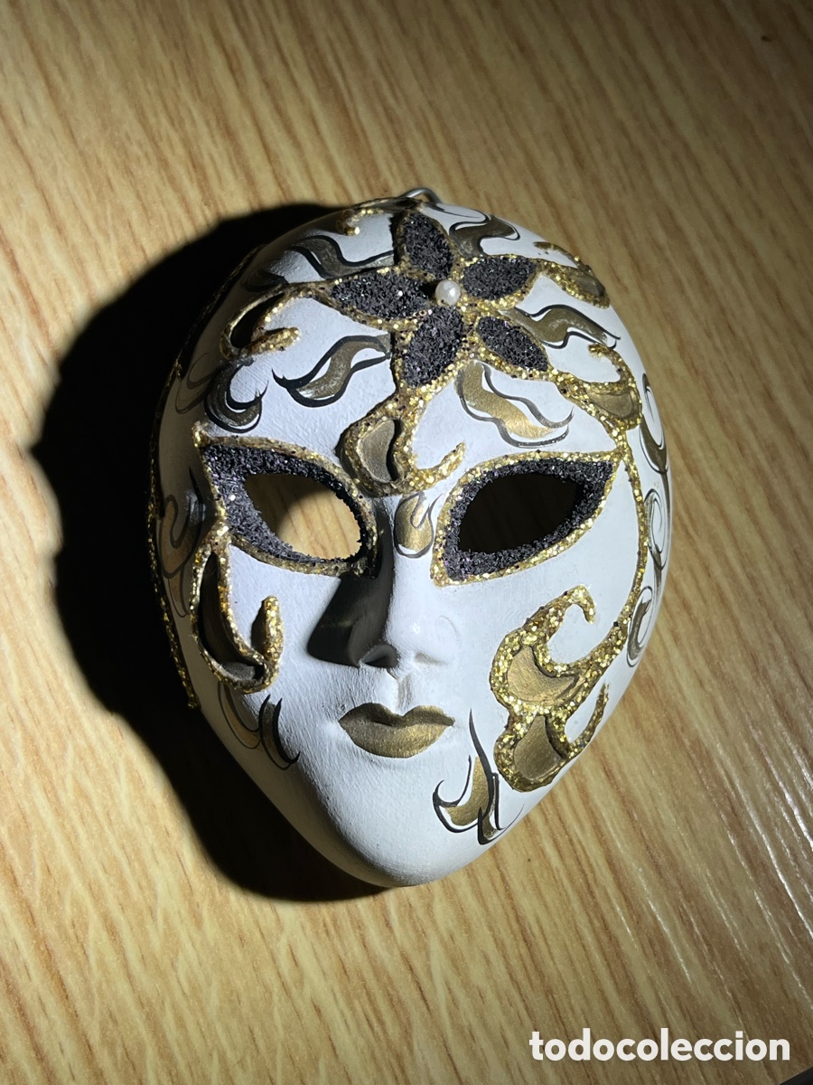 Artesan&iacute;a: Figura decorativa CARETA CARNAVAL. Carnavales. Cer&aacute;mica / resina / yeso