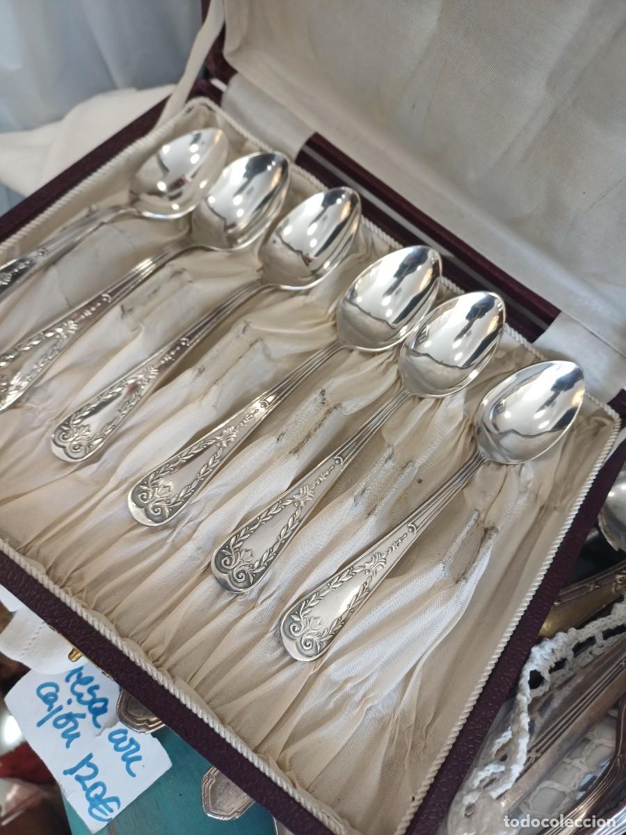 Artesan&iacute;a: Cucharitas de postre ba&ntilde;o plata - Foto 3