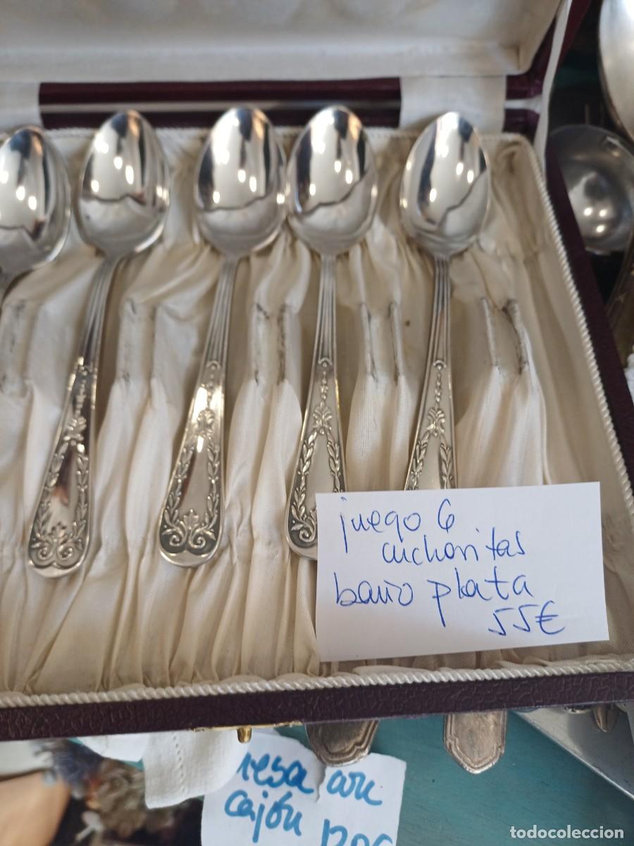 Artesan&iacute;a: Cucharitas de postre ba&ntilde;o plata - Foto 4