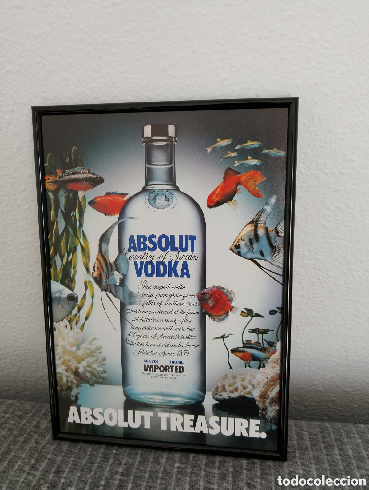 Artesan&iacute;a: Absolut vodka publicidad enmarcada vintage