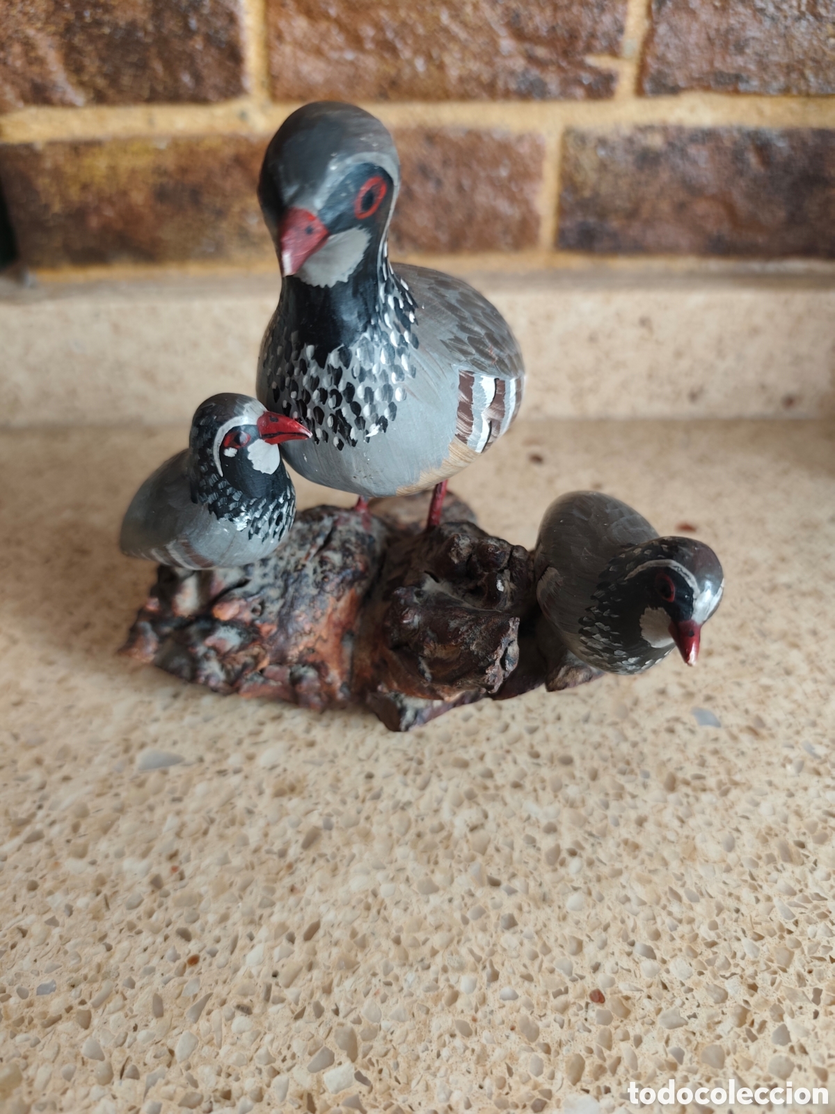 Artesan&iacute;a: Preciosa talla madera perdices