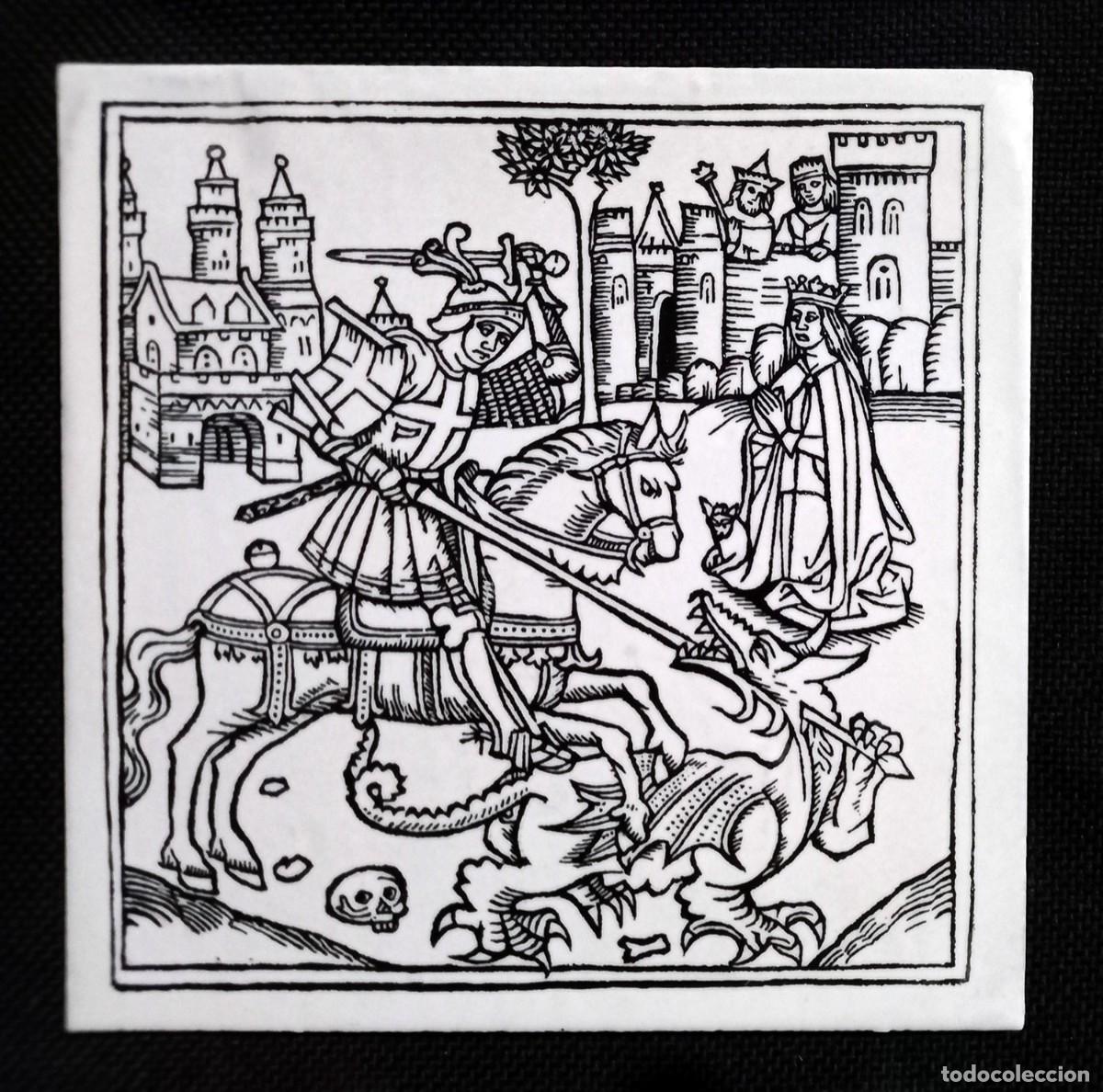 Artesan&iacute;a: Azulejo San Jorge y el drag&oacute;n - Foto 1