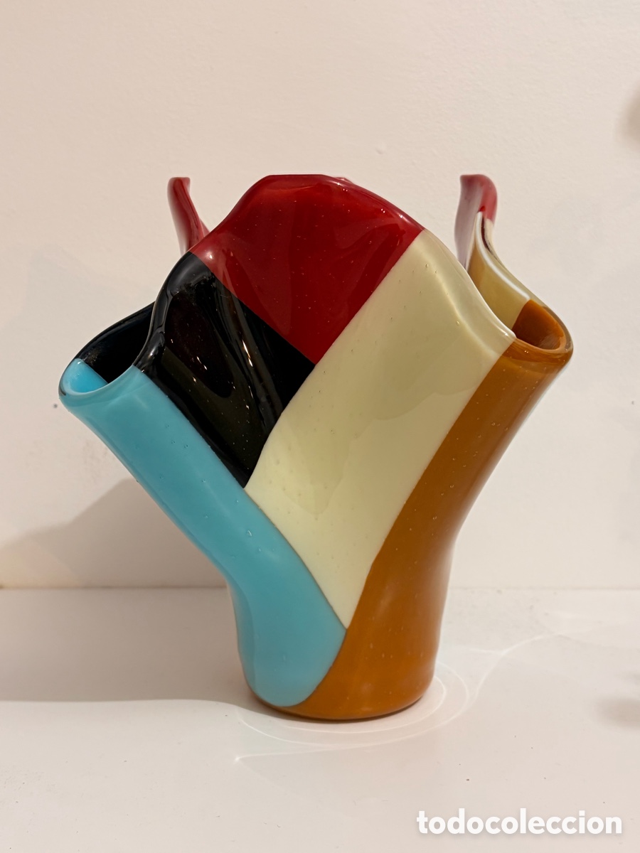 Artesan&iacute;a: Jarr&oacute;n de cristal art&iacute;stico multicolor - Dise&ntilde;o geom&eacute;trico moderno