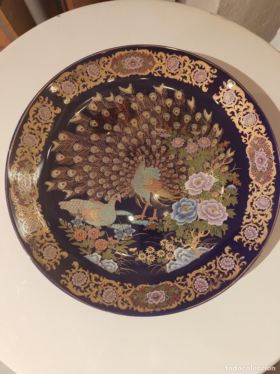Artesan&iacute;a: Plato Vintage Gigante &rdquo;Al-Taous&rdquo; (Pavo Real)
