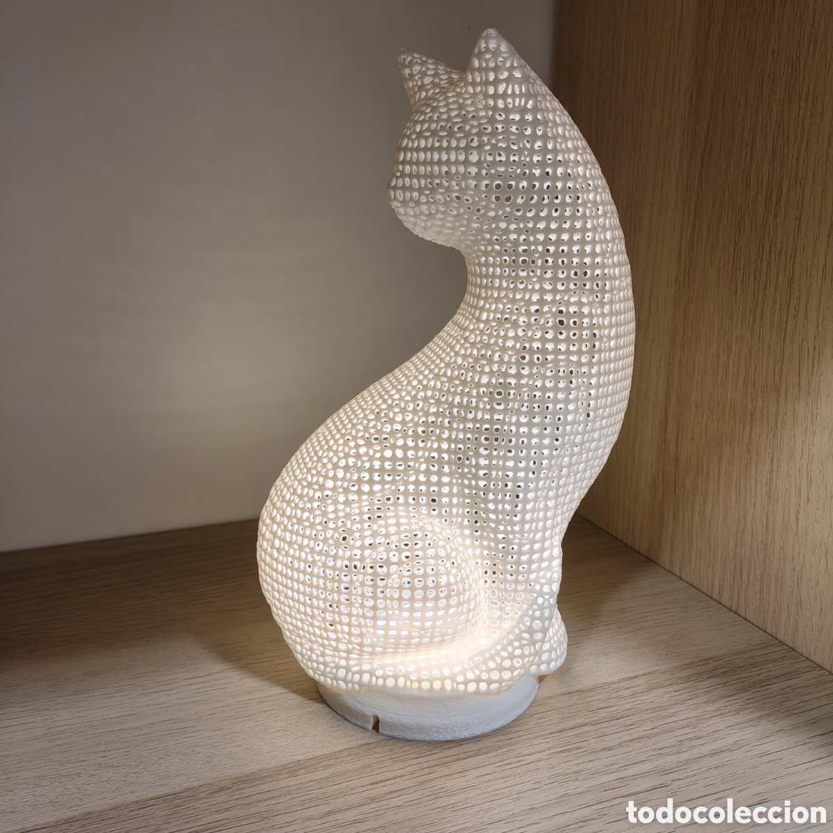 Artesan&iacute;a: Lampara de mesa gato - Foto 4