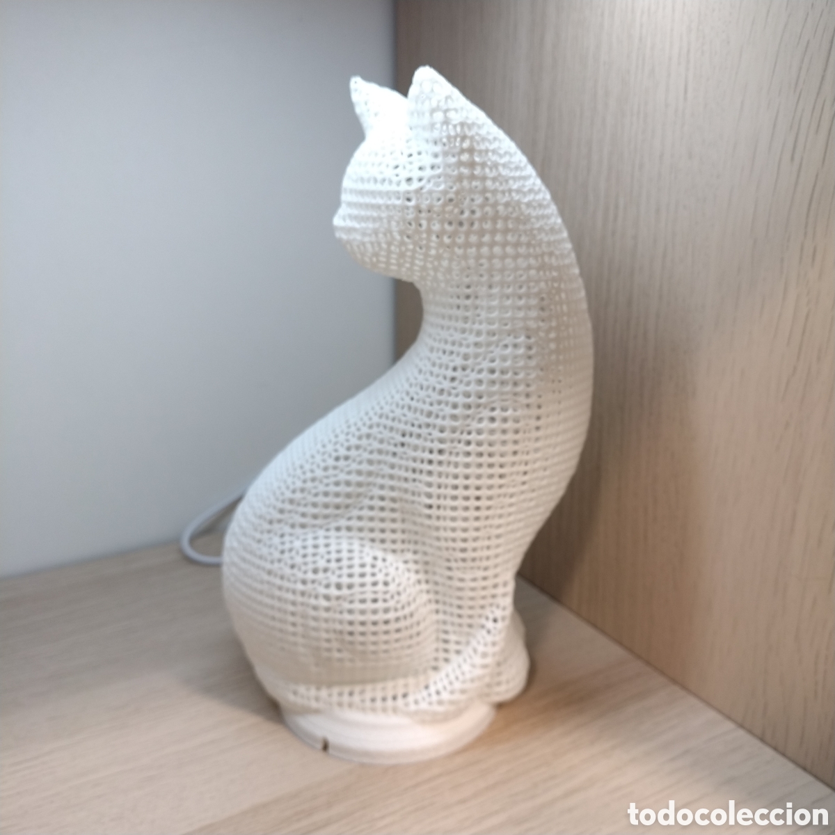 Artesan&iacute;a: Lampara de mesa gato - Foto 6