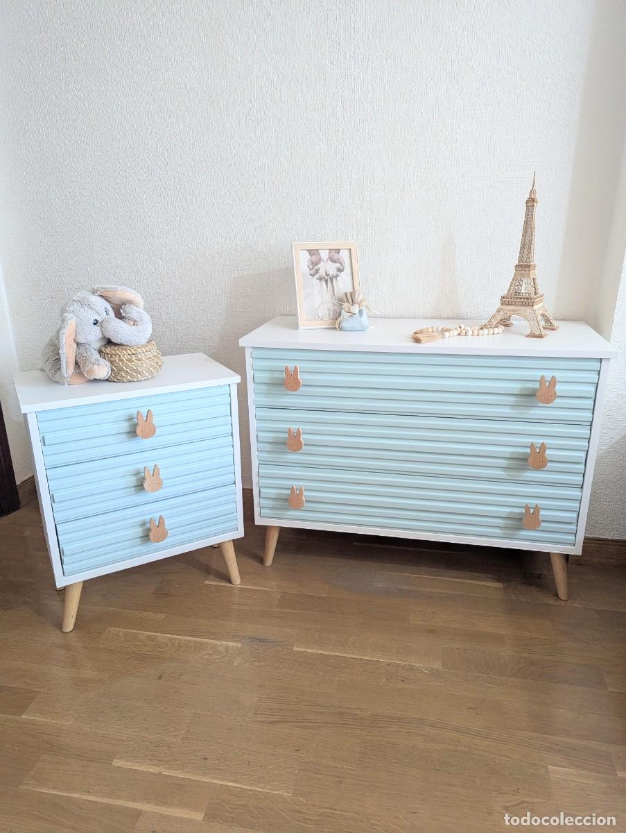 Artesan&iacute;a: Conjunto muebles beb&eacute; restaurados y costumizados