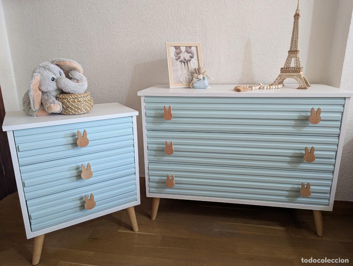 Artesan&iacute;a: Conjunto muebles beb&eacute; restaurados y costumizados