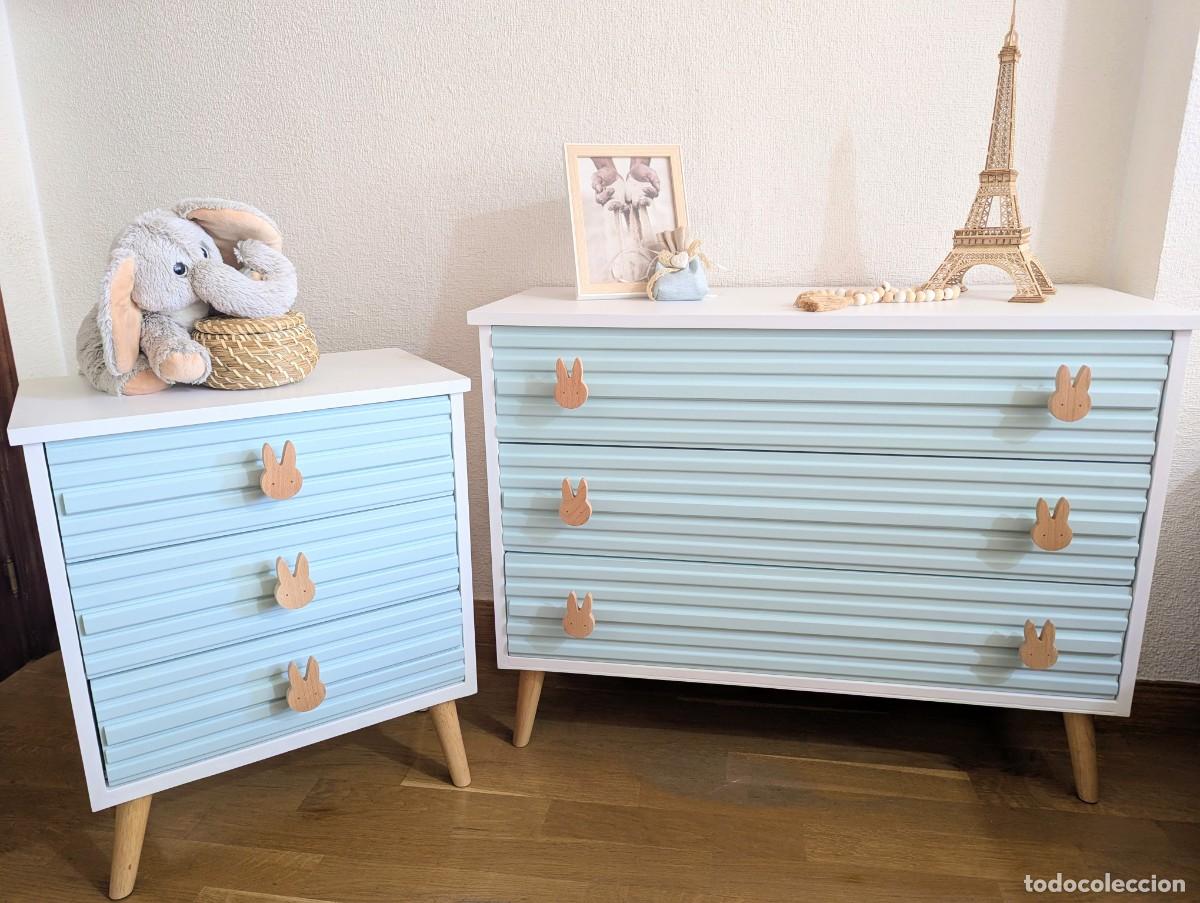 Artesan&iacute;a: Conjunto muebles beb&eacute; restaurados y costumizados