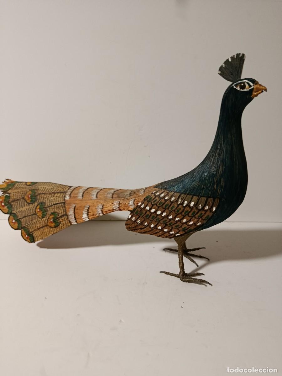 Artesan&iacute;a: PAJARO FAISAN DE FIBRA VEGETAL. VINTAGE