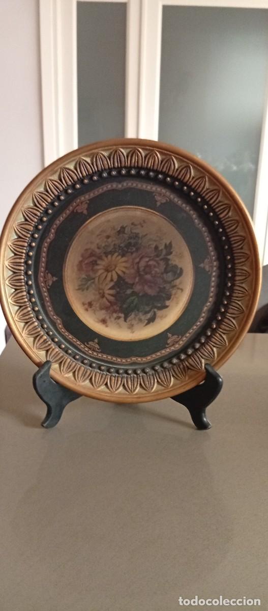 Artesan&iacute;a: Plato decorativo de cer&aacute;mica estilo vintage