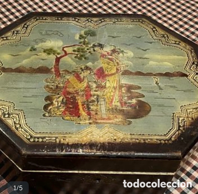 Artesan&iacute;a: Joyero Chino muy antiguo de madera