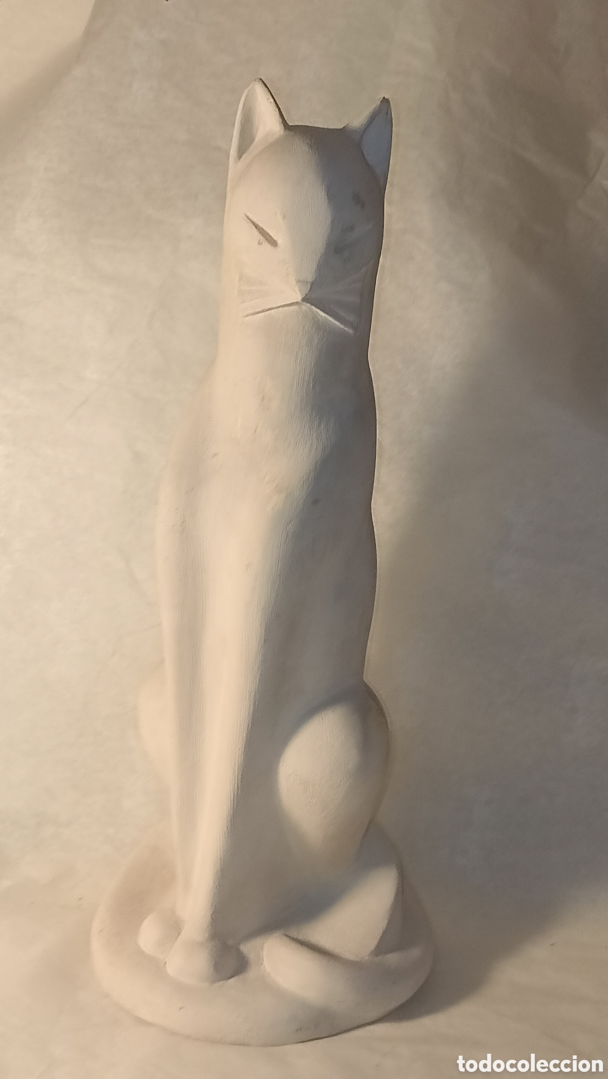 Artesan&iacute;a: Figura Gato Estilizado Vintage - Estilo Mid-Century Modern (28cm)