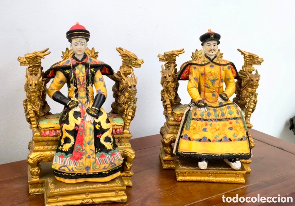 Artesan&iacute;a: Emperador y emperatriz china figuras