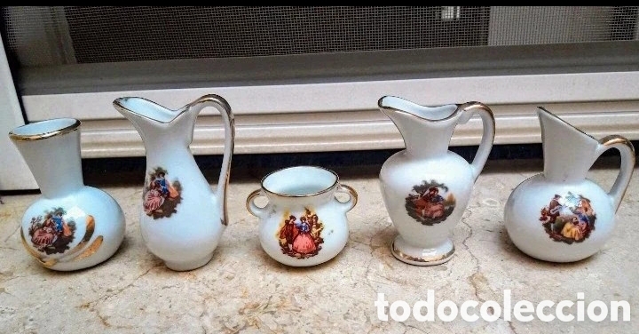 Artesan&iacute;a: 5 miniaturas de porcelana.