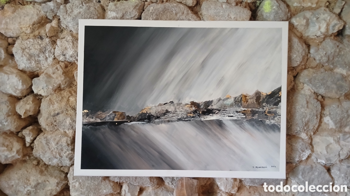 Artesan&iacute;a: Paysage abstrait sign&eacute; Peinture sur toile 2024