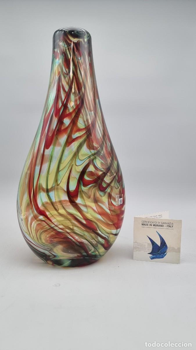 Artesan&iacute;a: Jarr&oacute;n original de Murano firmado con certificado 46 cm