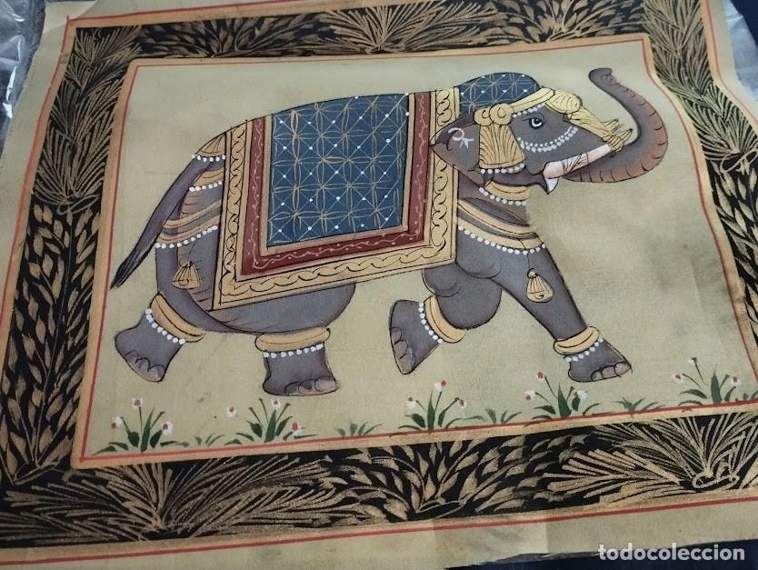 Artesan&iacute;a: Tela India Pintada a Mano Elefante