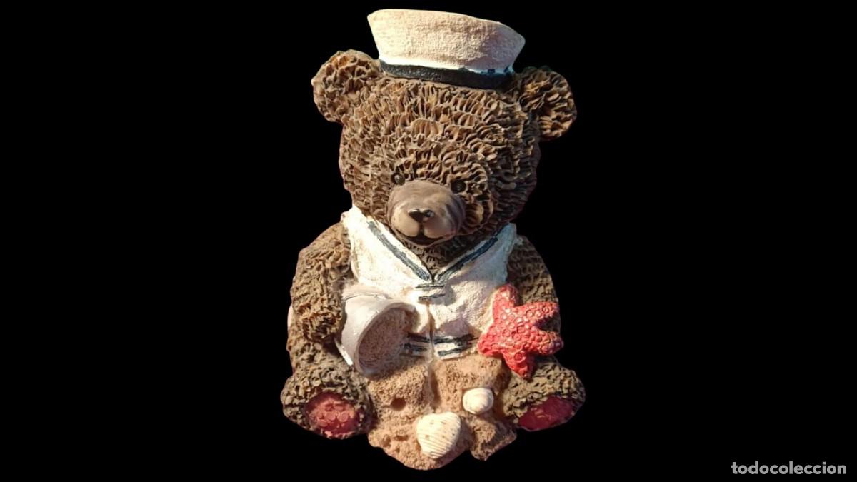 Handicraft: FIGURA DE RESINA POLICROMADA - OSO MARINERO - UNIFORME NAVAL - A&Ntilde;OS 80