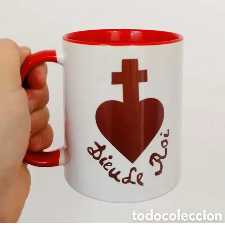 Artesan&iacute;a: Taza de cer&aacute;mica con ilustraci&oacute;n Dieu le Roi