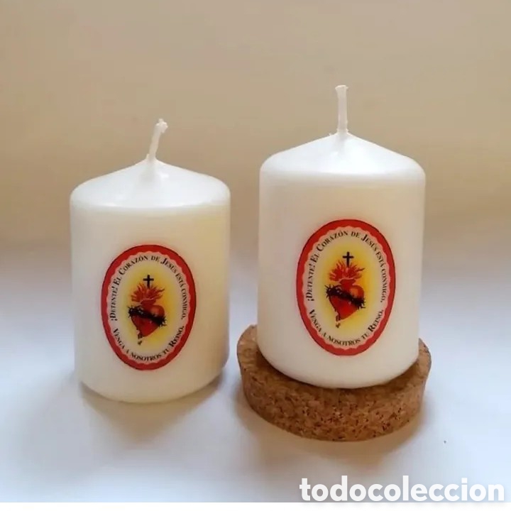 Artesan&iacute;a: Vela 6x9 cm &iexcl;Detente! El Sagrado Coraz&oacute;n est&aacute; conmigo