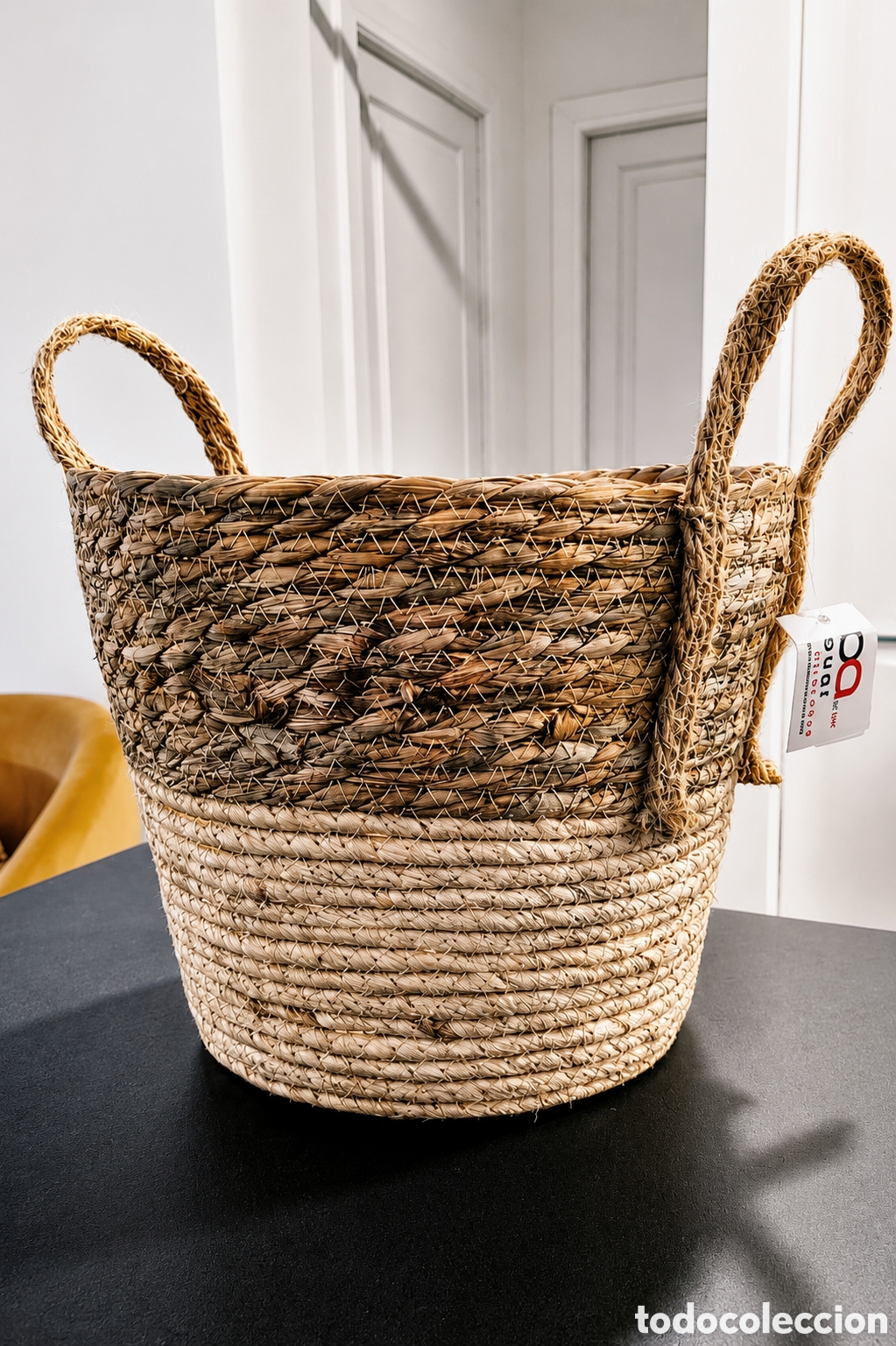 Artesan&iacute;a: Cesta artesanal Buar Artesanos de fibra natural con asas