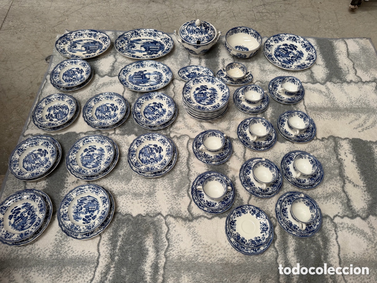 Artesan&iacute;a: Vajilla Ironstone Empire Azul y Blanca