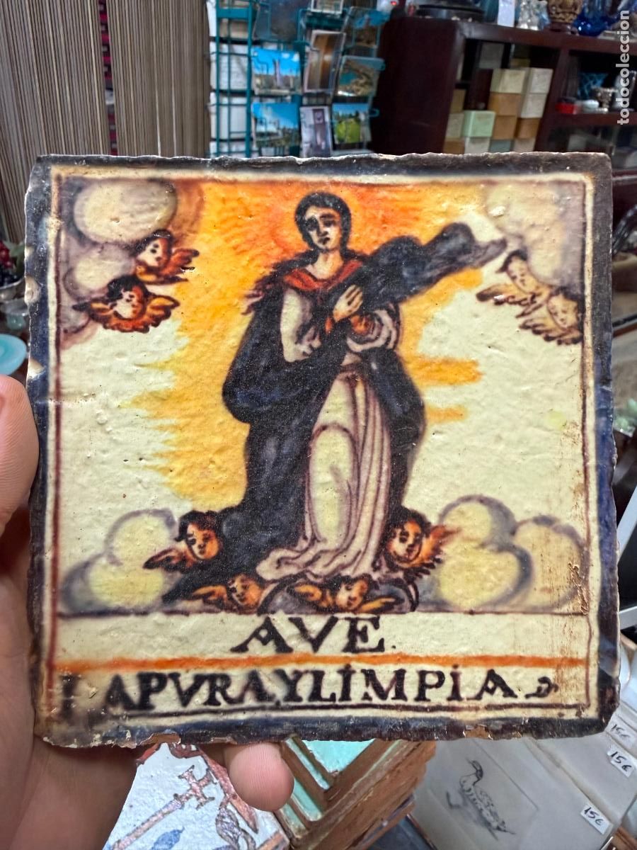 Artesan&iacute;a: AZULEJO RELIGIOSO - MEDIDA 14X14 CM - REPRODUCCION