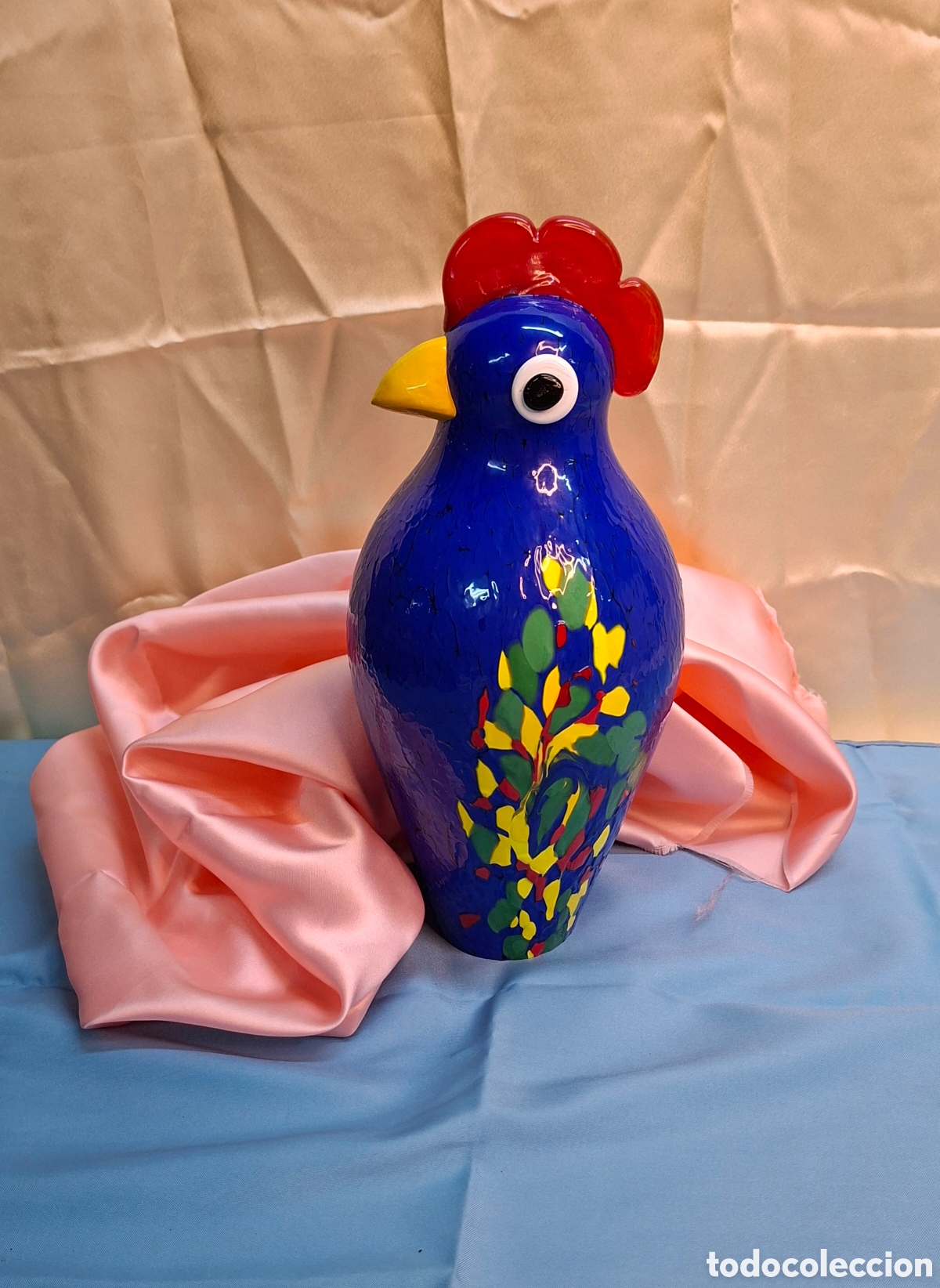 Artesan&iacute;a: Pieza de dise&ntilde;o de cristal soplado Azul