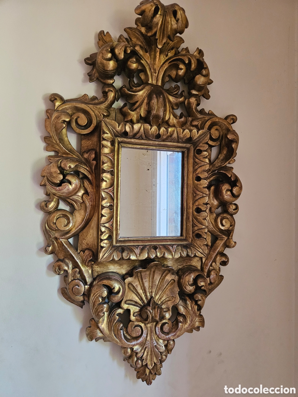 Artesan&iacute;a: Cornucopia antigua con espejo original