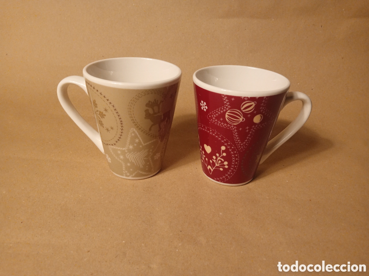 Artesan&iacute;a: Juego 2 tazas caf&eacute; a&ntilde;os 90