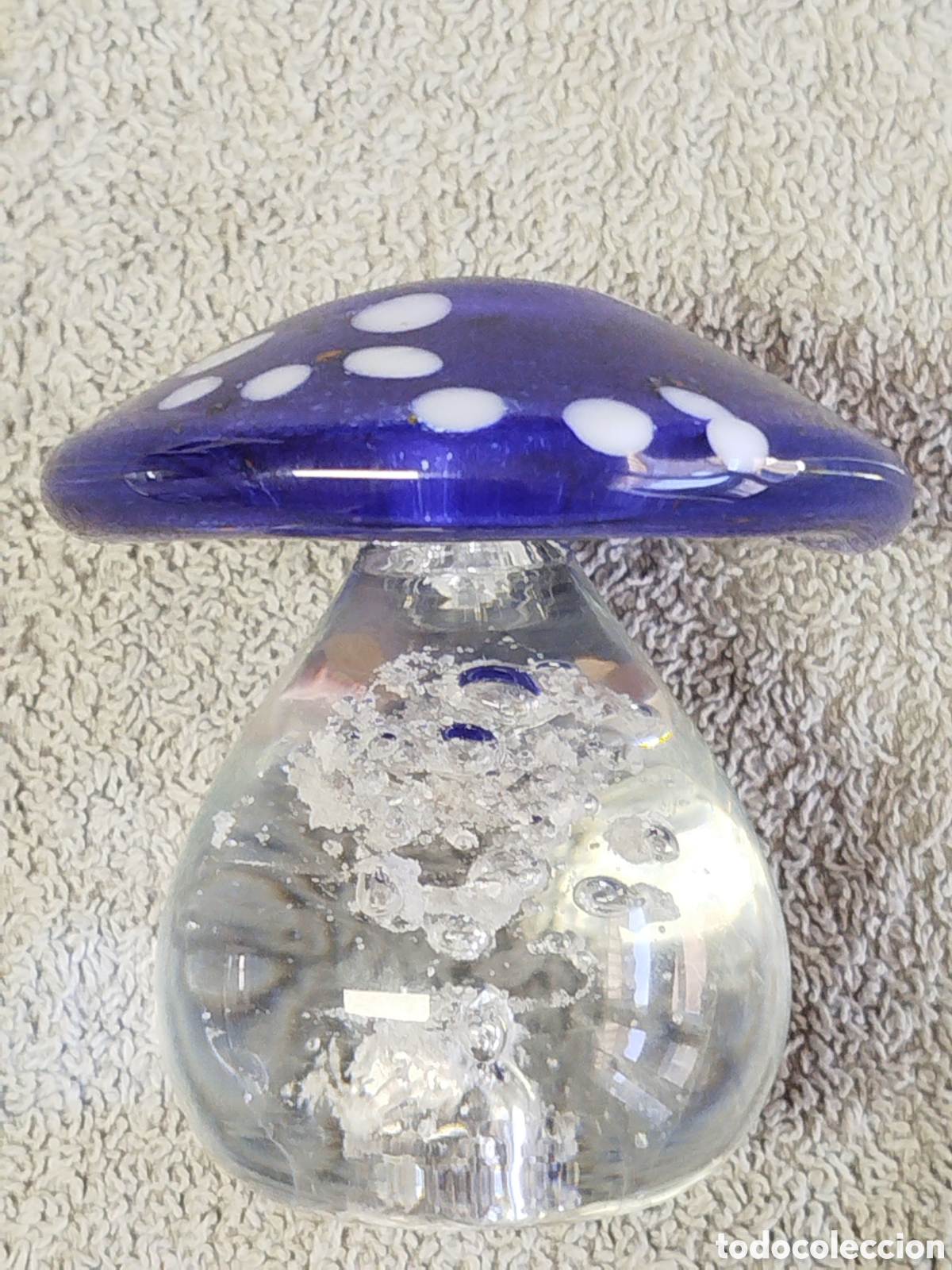 Artesan&iacute;a: Pisapapeles forma de seta de cristal macizo de ICEGLASS