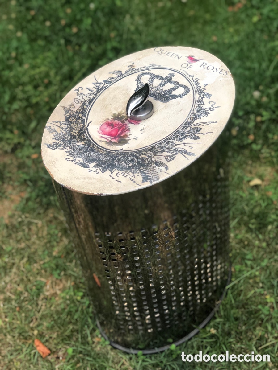 Artesan&iacute;a: CUBO DE ROPA SUCIA DECORADO ARTESANALMENTE