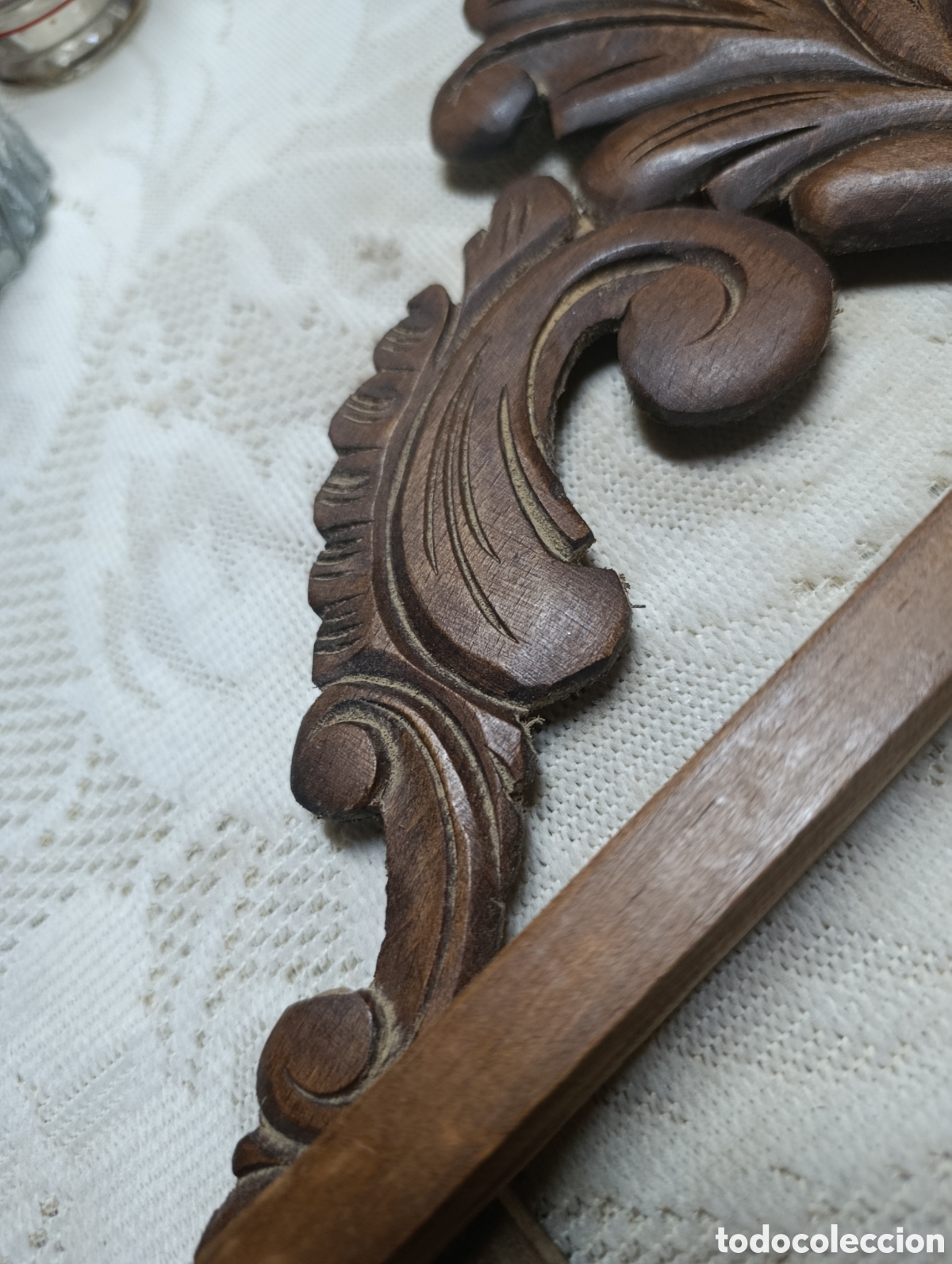 Artesan&iacute;a: Copete de madera con soporte. - Foto 4